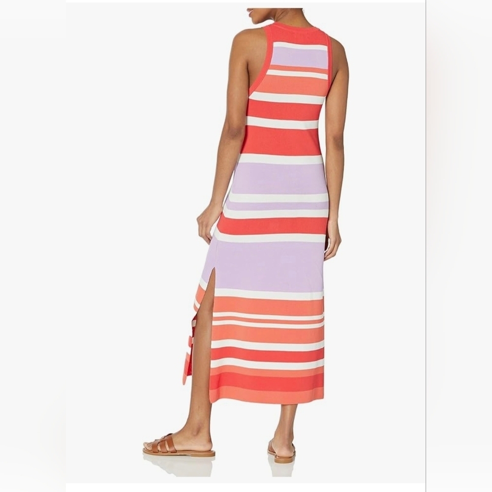 The Drop Gabriela High Neck Cut-in A-line Side-Slit Maxi Dress #1030 - Picture 5 of 8